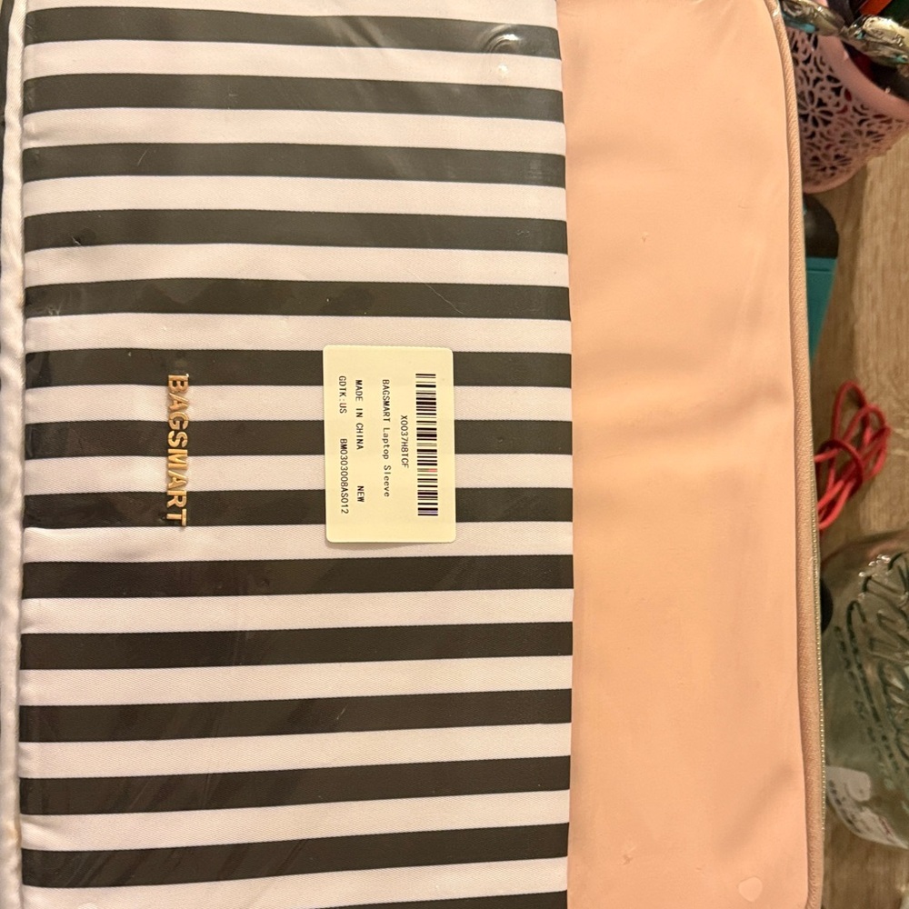 Black, White & Pink Laptop Sleeve